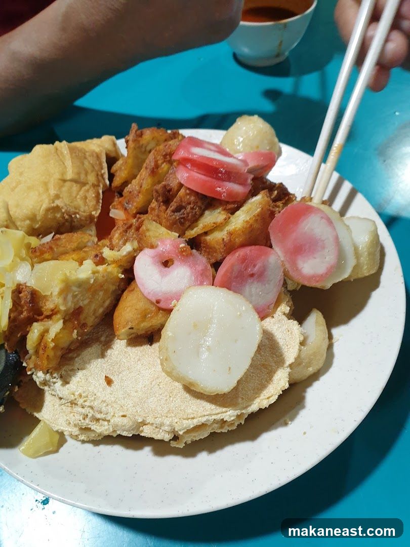 Plate of Food with Chopsticks