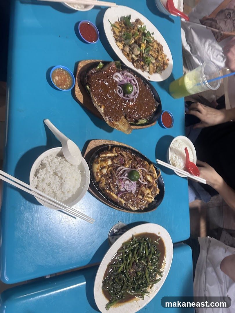 Sizzling Seafood and Vegetable Dishes
