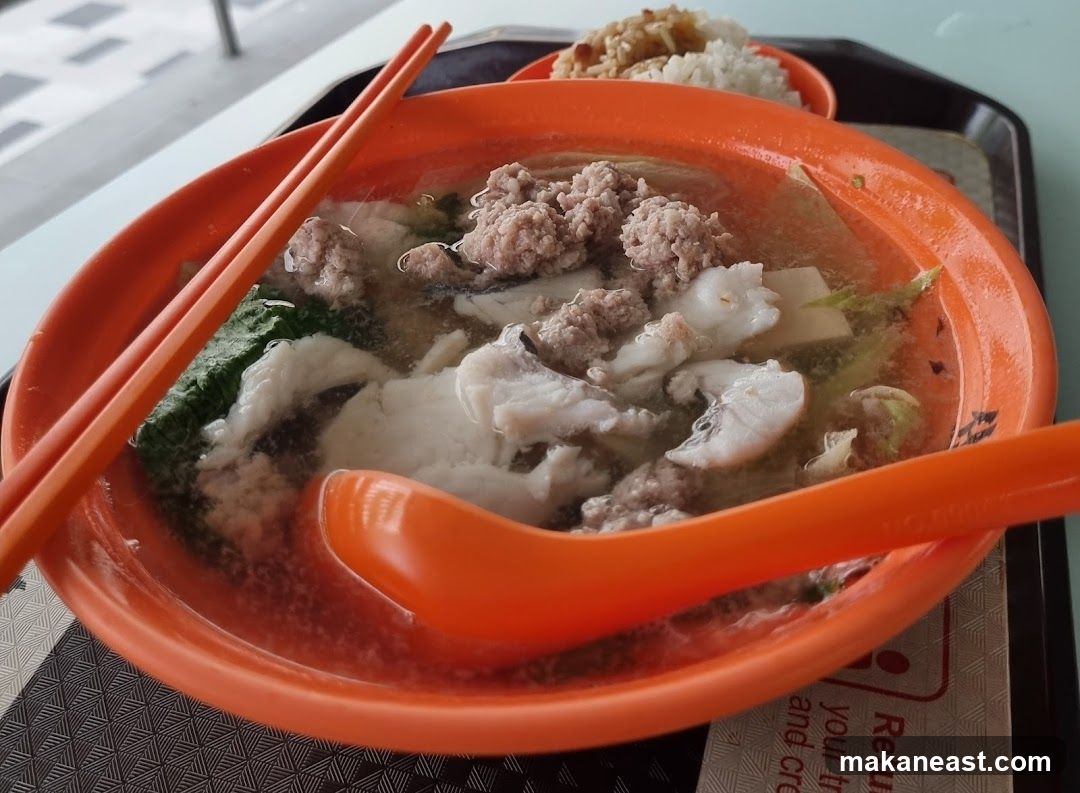Minced Pork and Fish Soup with Rice