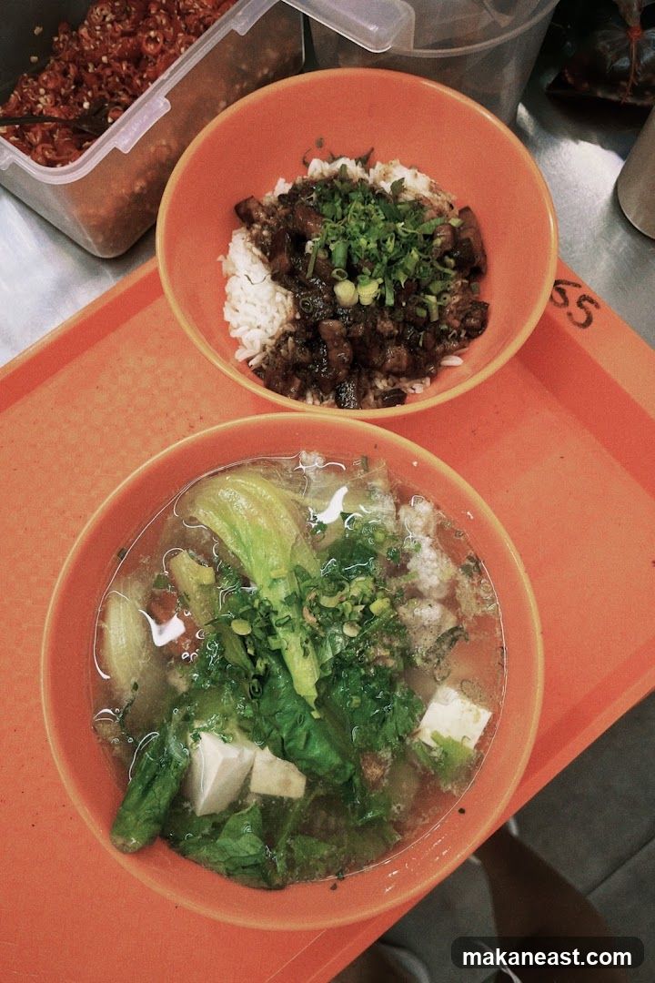Two bowls of food