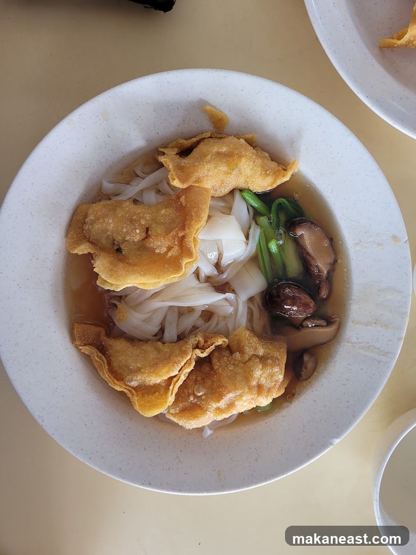 Noodles with Wontons and Mushrooms