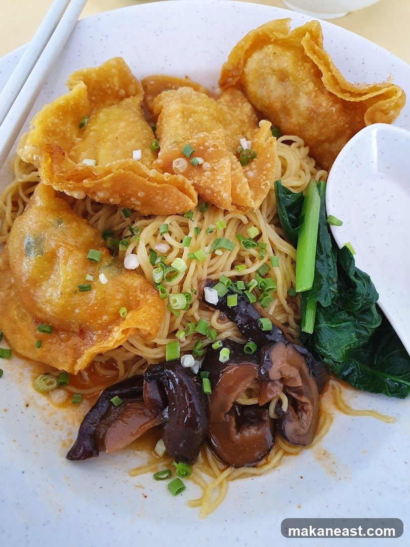 Wonton Noodles with Mushrooms