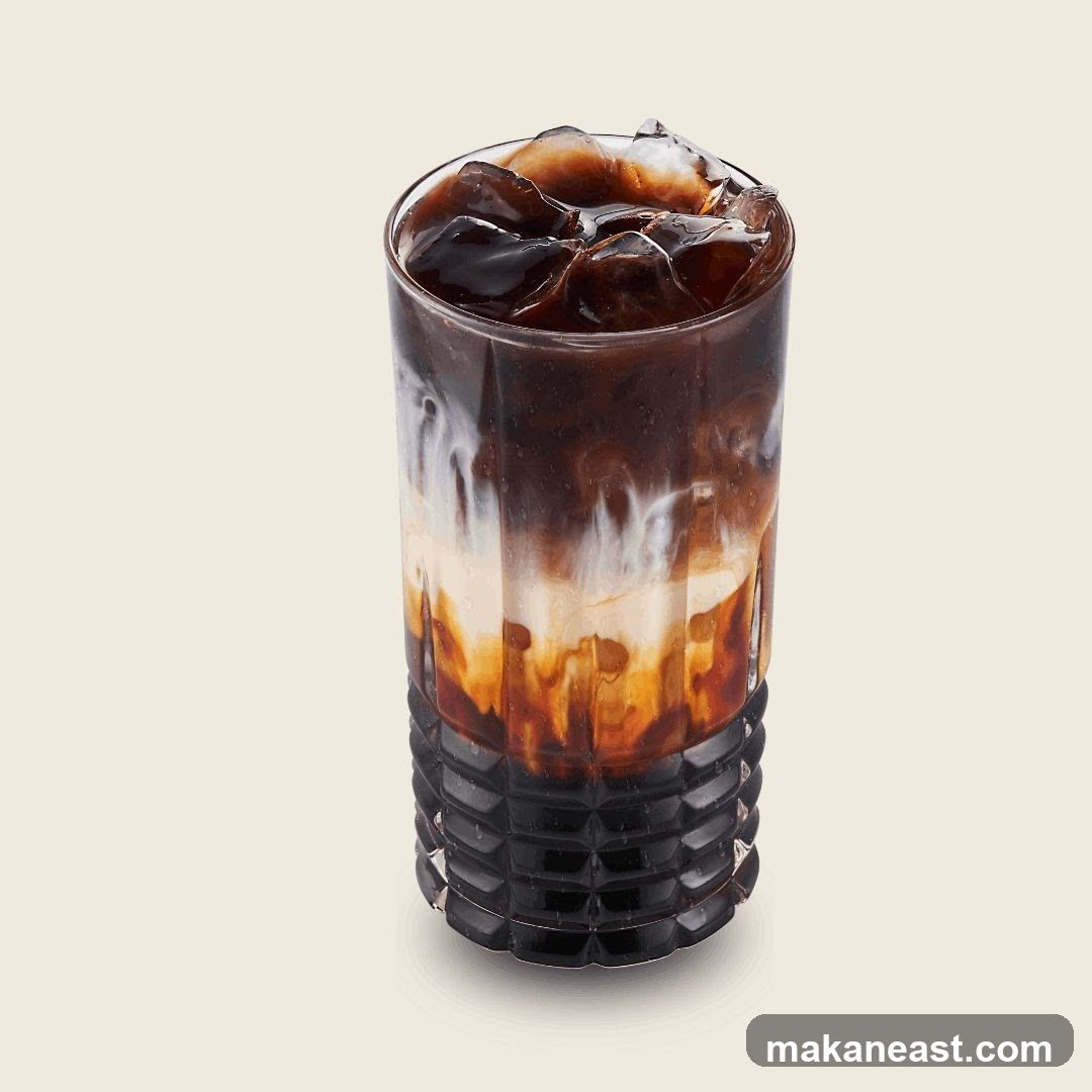 Iced Coffee with Cream and Boba