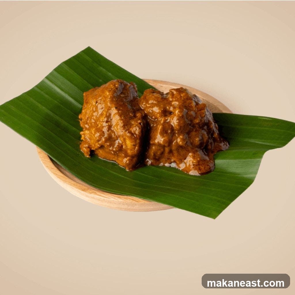 Curry dish on banana leaf