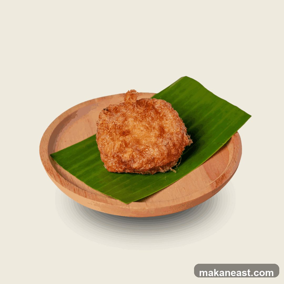 Fried Food Item on Banana Leaf