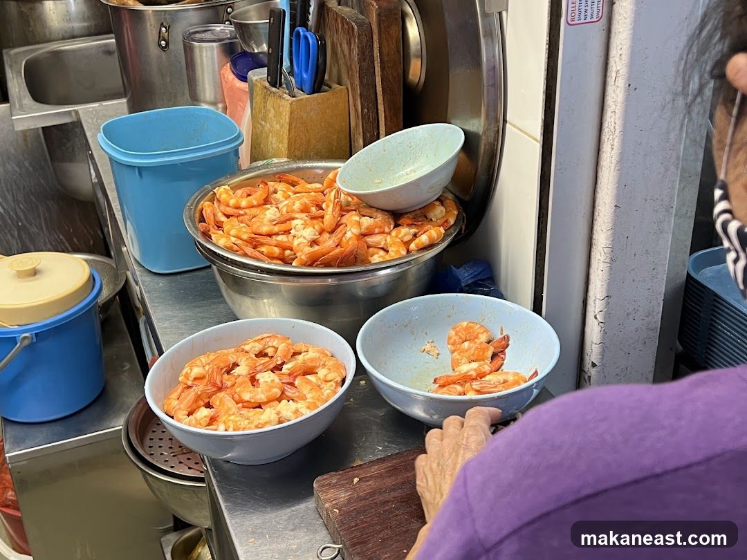 Cooked Shrimp Preparation