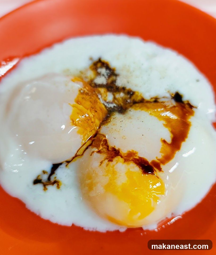 Soft-boiled eggs with soy sauce