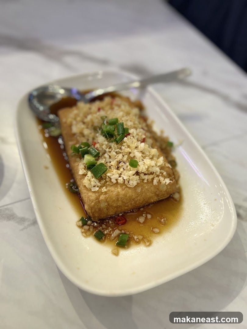 Fried Tofu with Garlic and Scallions