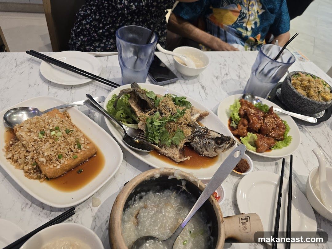 Table with various dishes