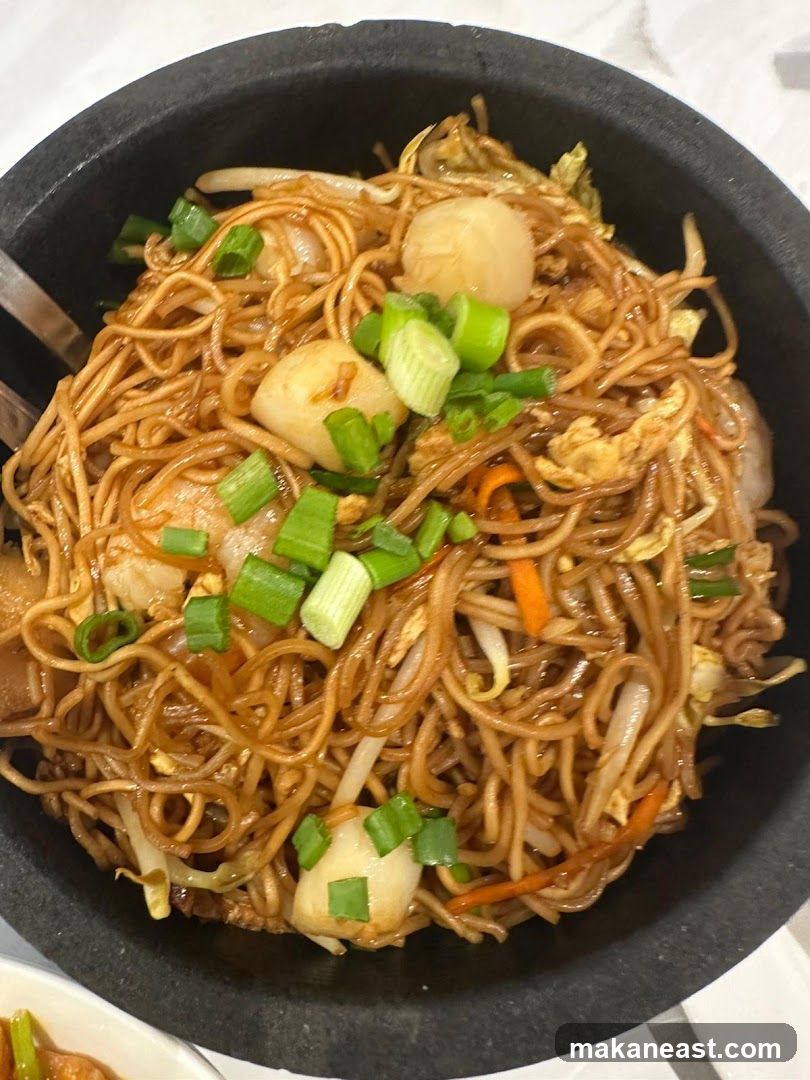 Noodles with Scallops and Green Onions