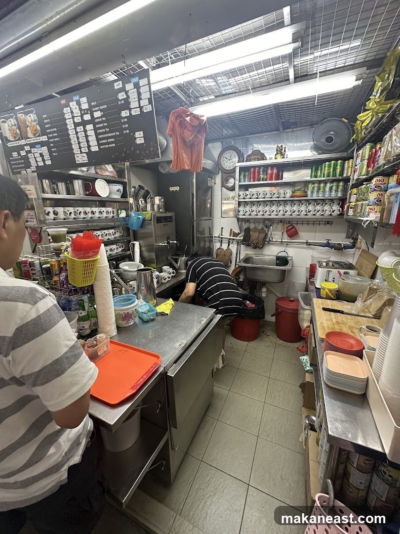 Busy Food Stall Kitchen