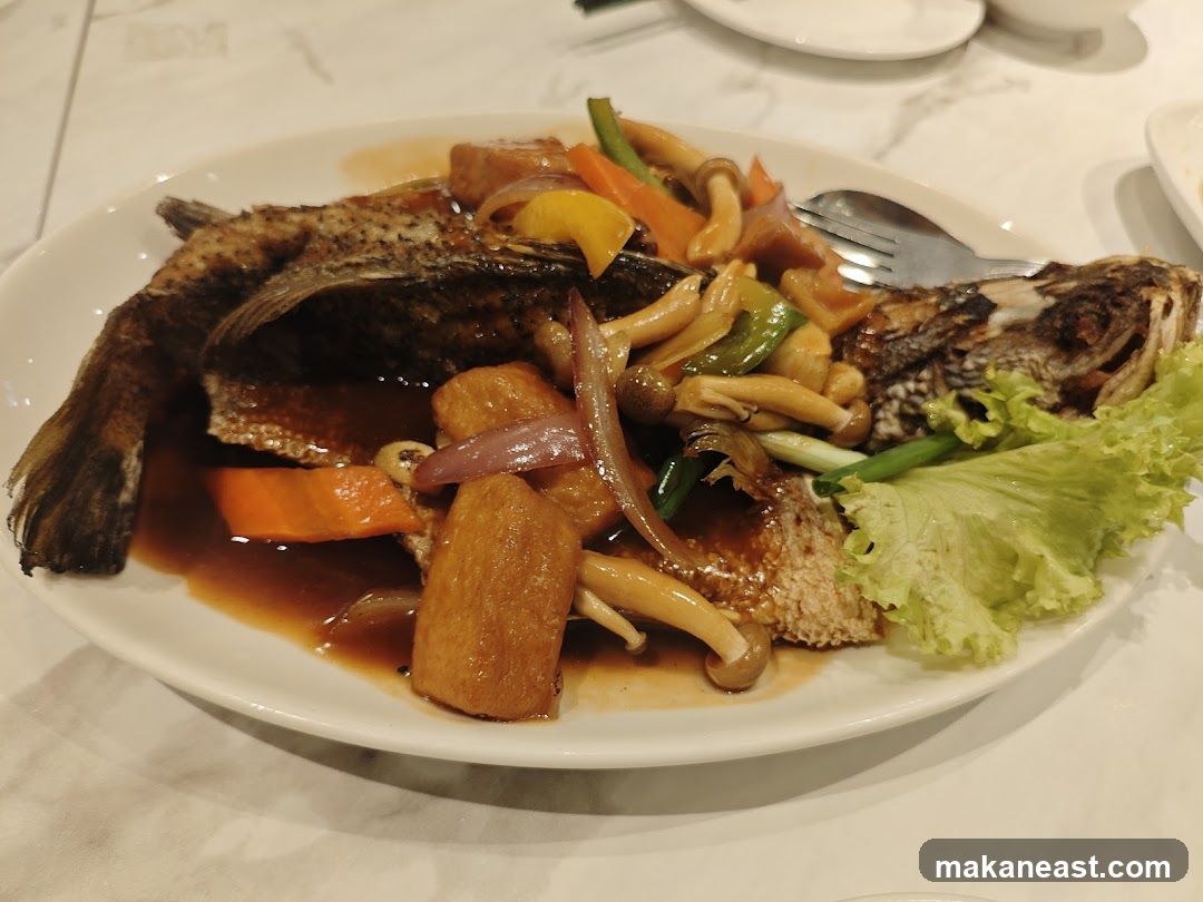 Whole Fried Fish with Vegetables