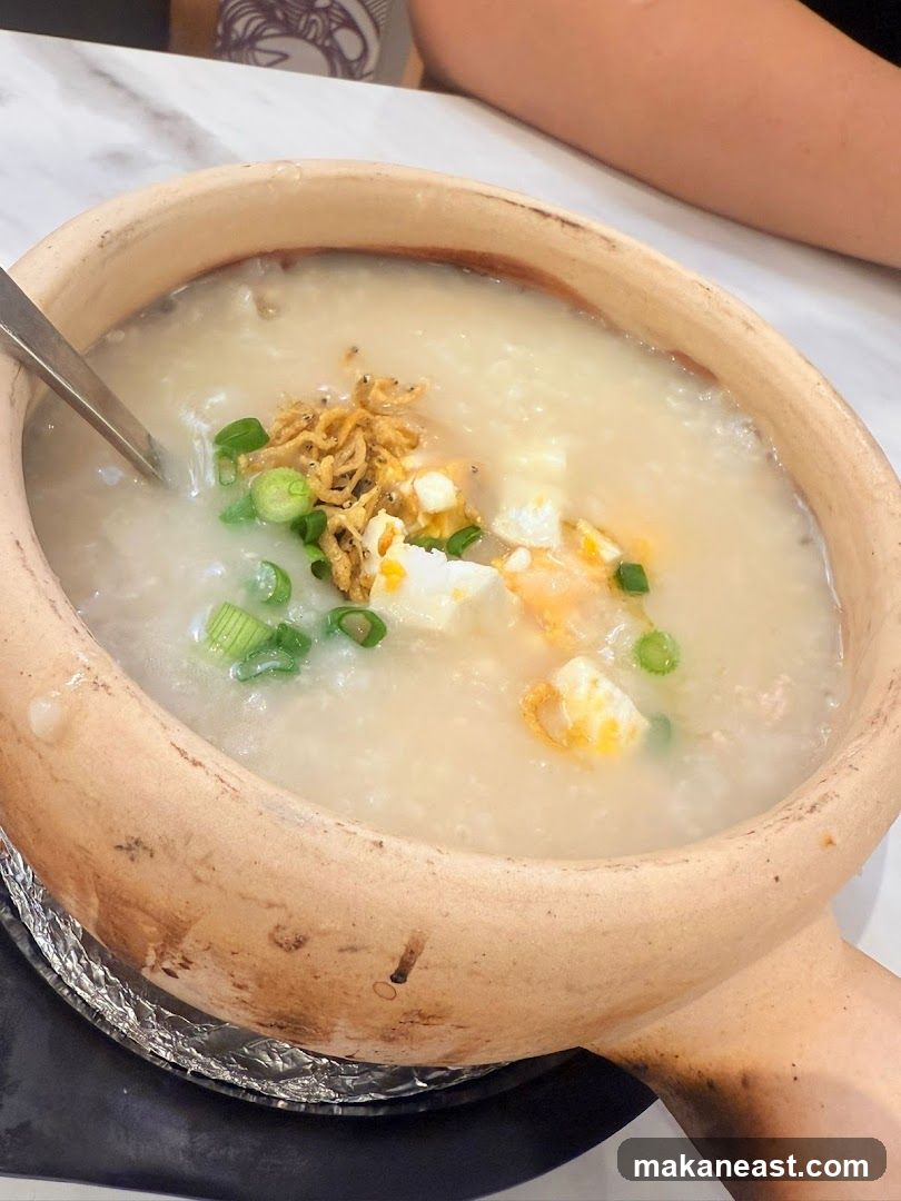 Congee with toppings