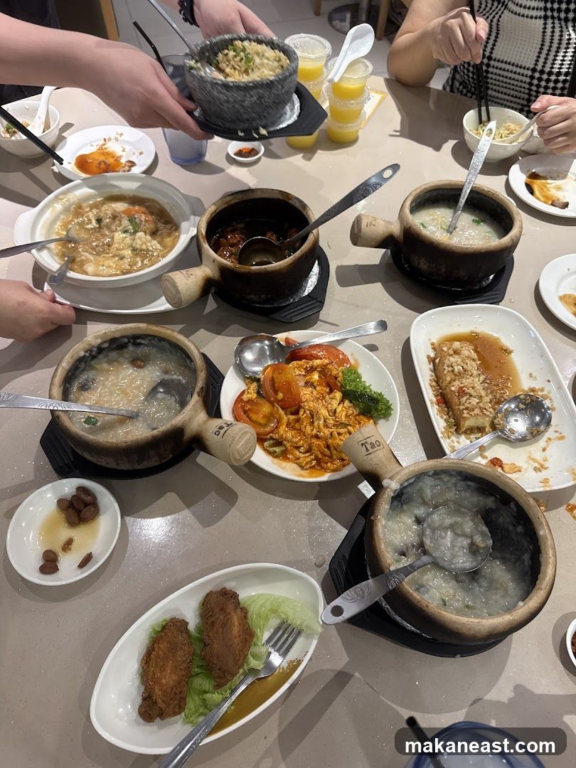 Table with various dishes