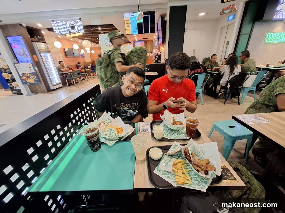 People eating at a restaurant