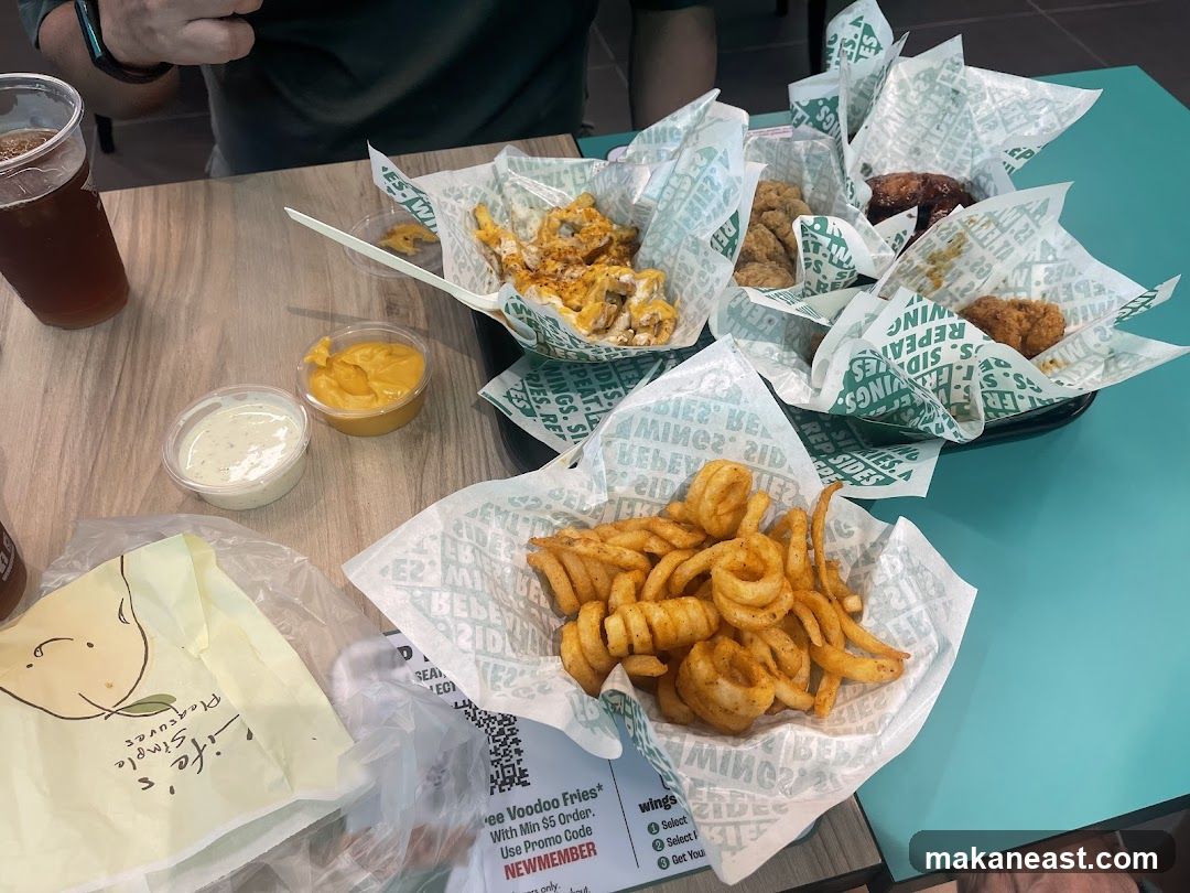 Food spread on table