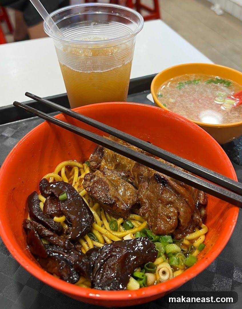 Noodles with Meat and Mushrooms