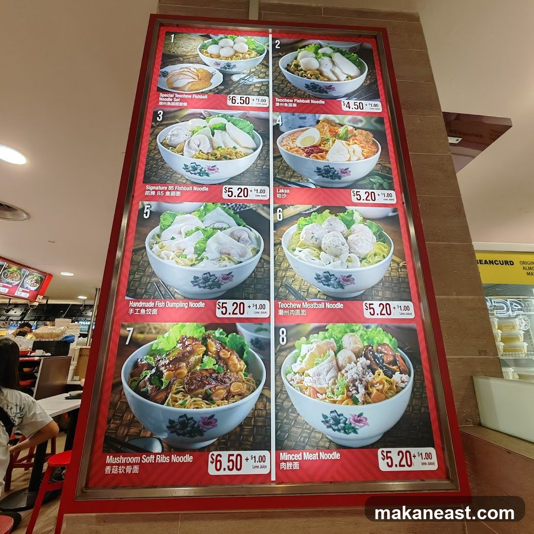 Noodle Menu