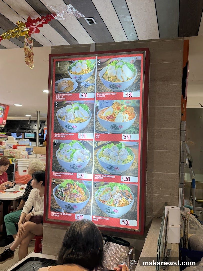 Noodle Menu