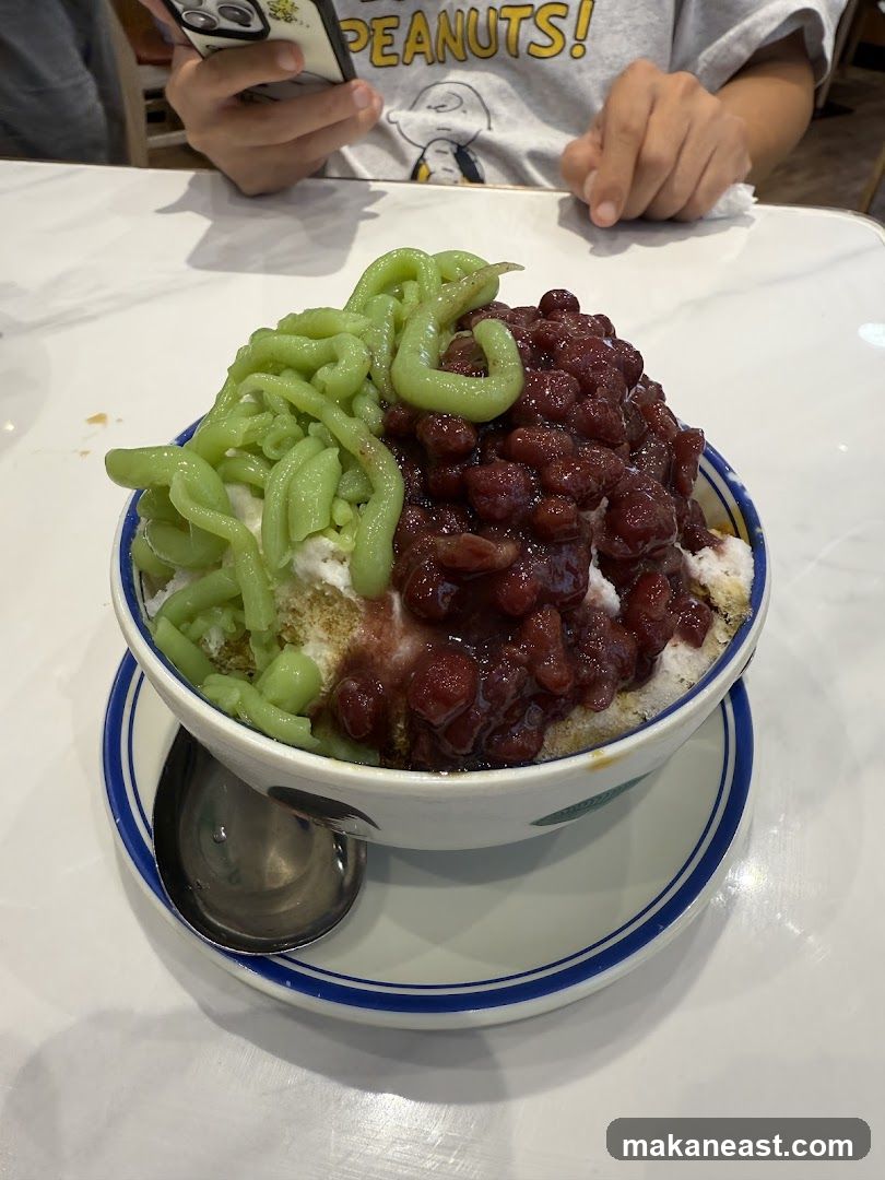 Dessert with Red Beans and Green Jelly