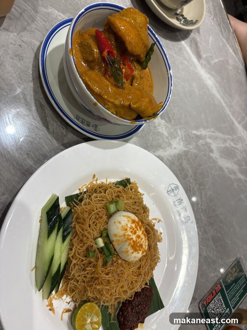 Curry Chicken and Fried Noodles