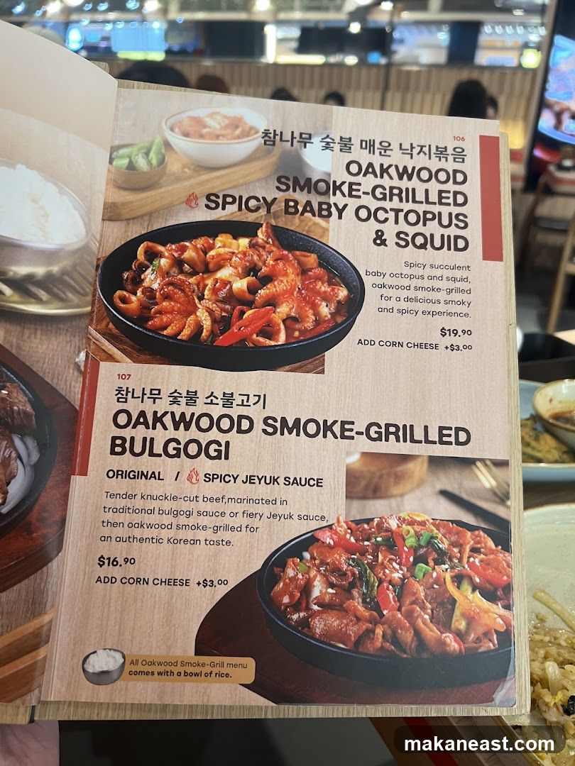 Oakwood Smoke-Grilled Menu