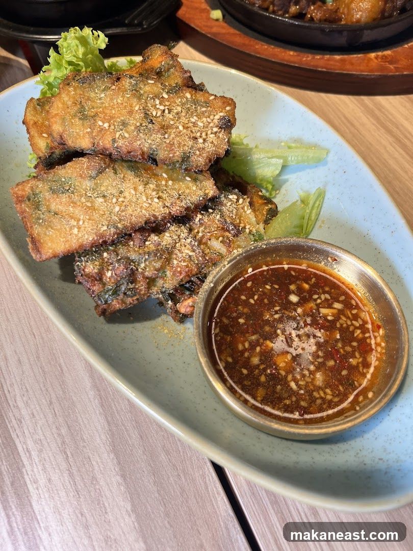 Fried Vegetable Pancakes with Dipping Sauce
