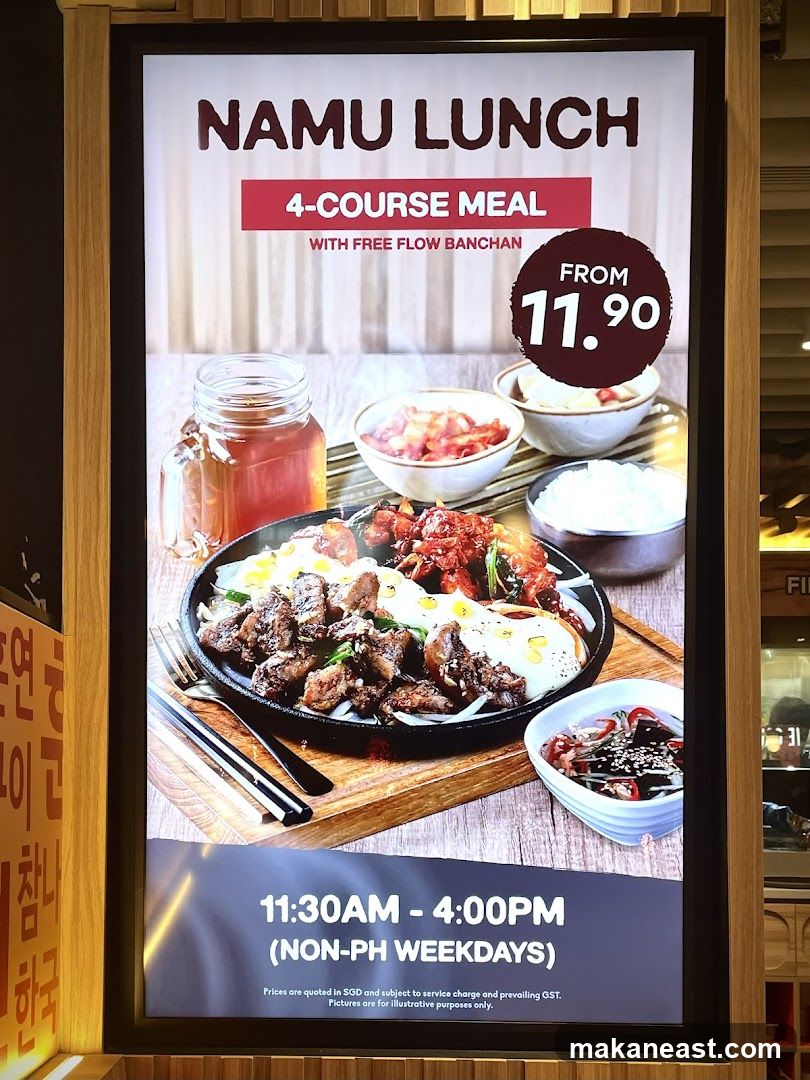 Namu Lunch 4-Course Meal
