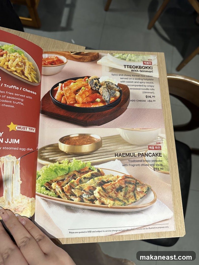 Korean Menu