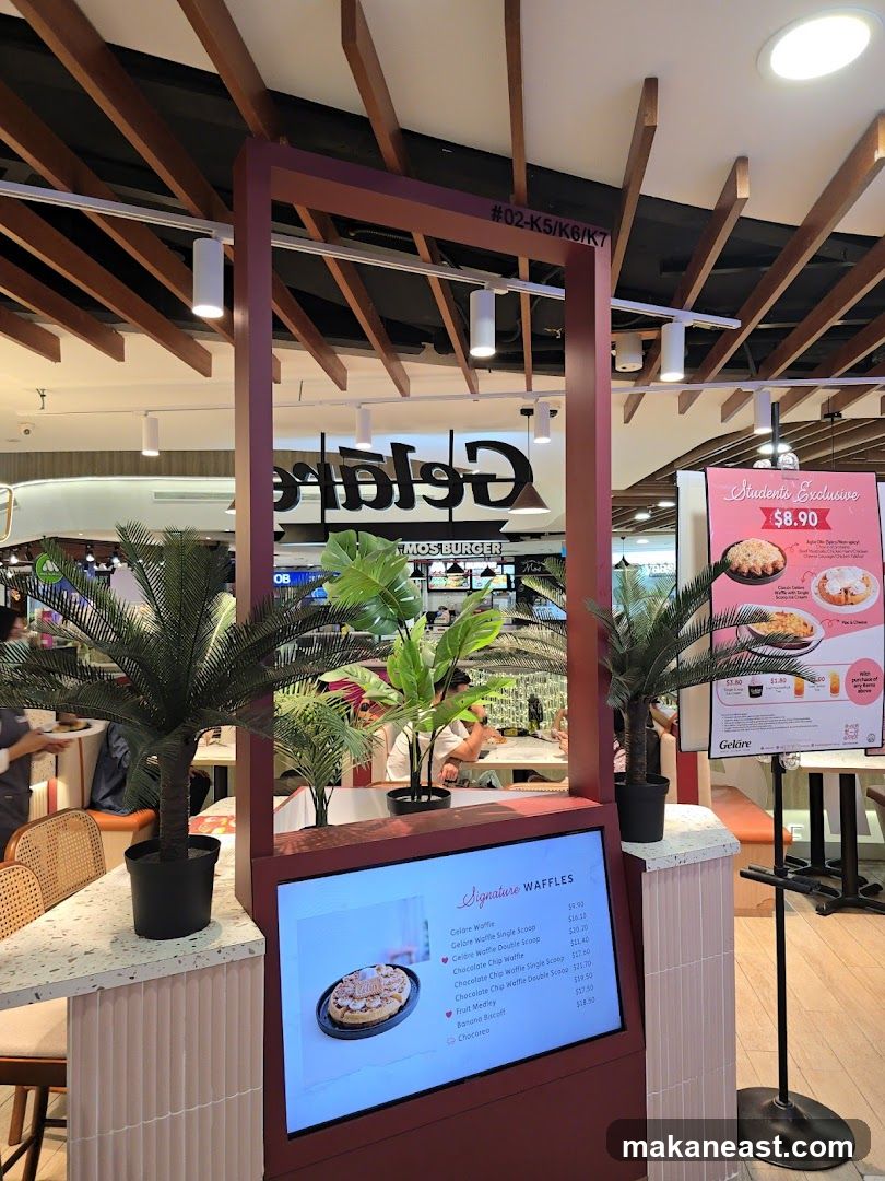 Gelare Waffle Menu