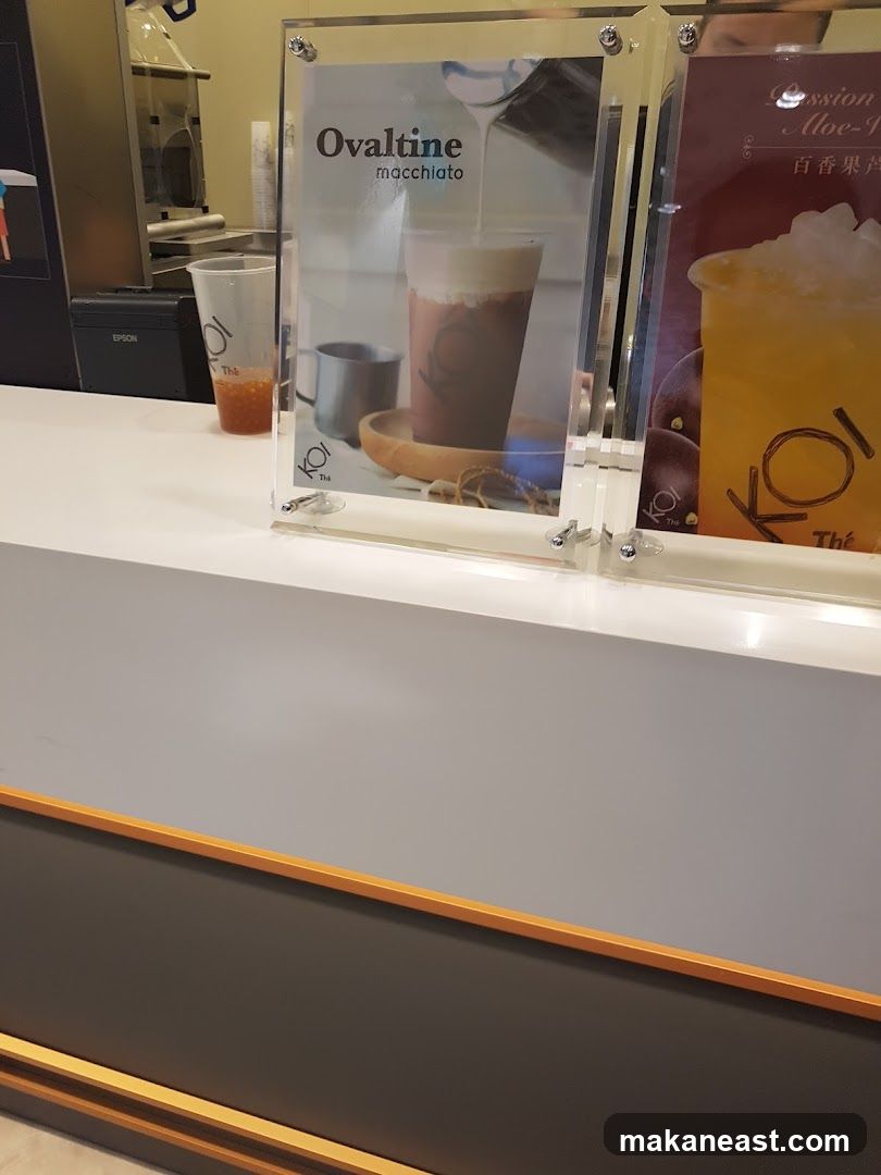 Ovaltine Macchiato Drink Display