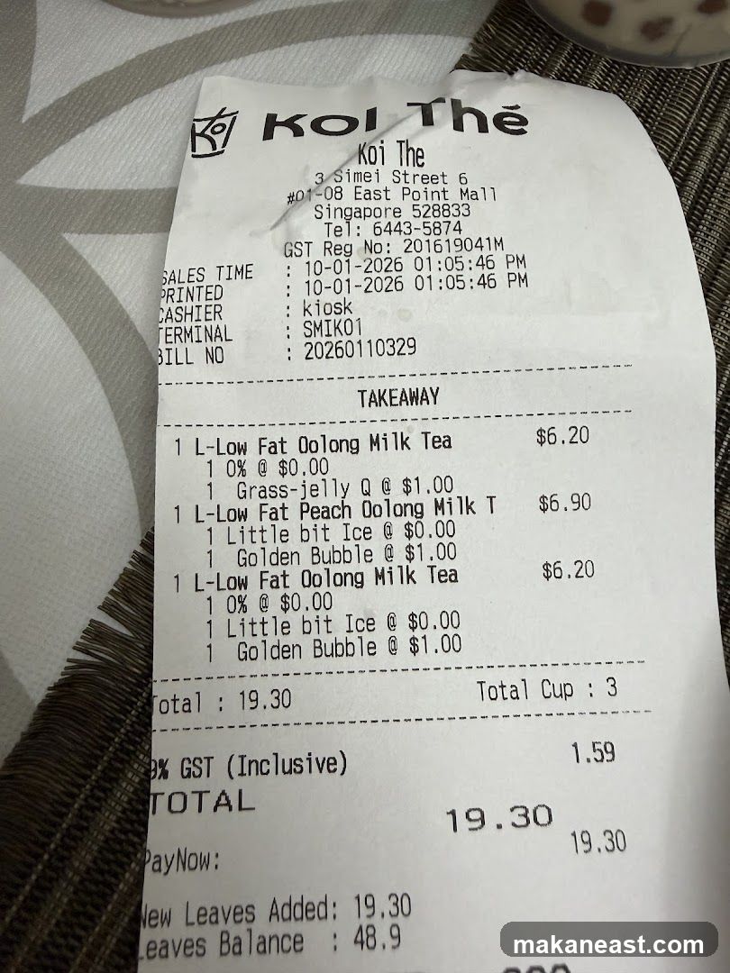 Koi The Receipt