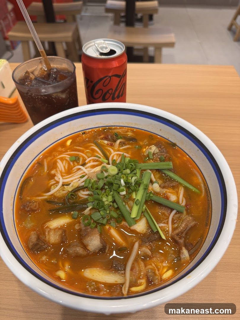 Noodle Soup and Coca-Cola