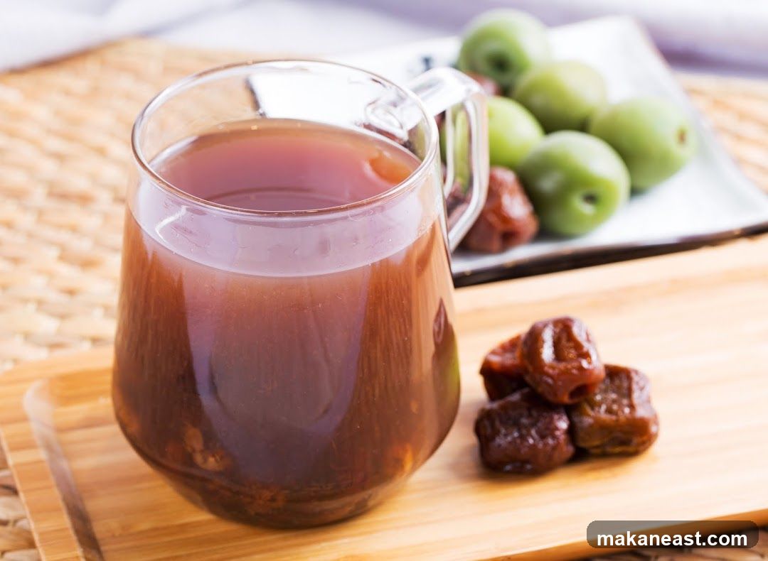 Plum Drink with Fresh and Dried Plums