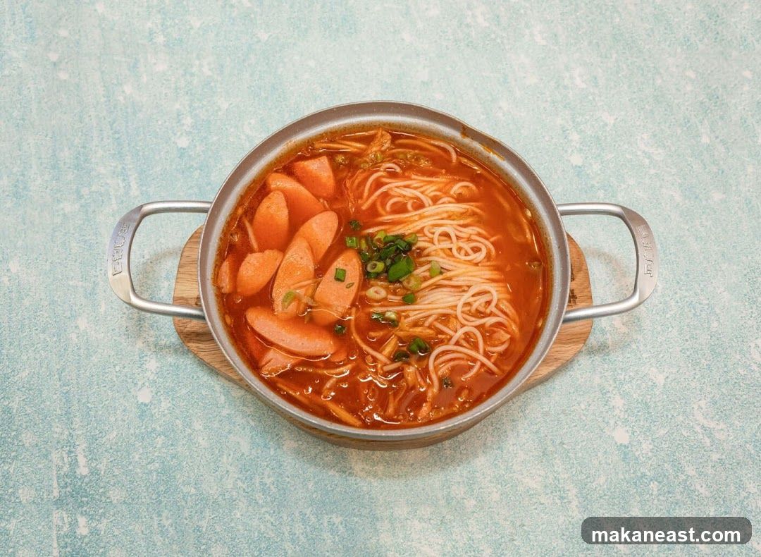 Spicy Noodle Soup with Sausage