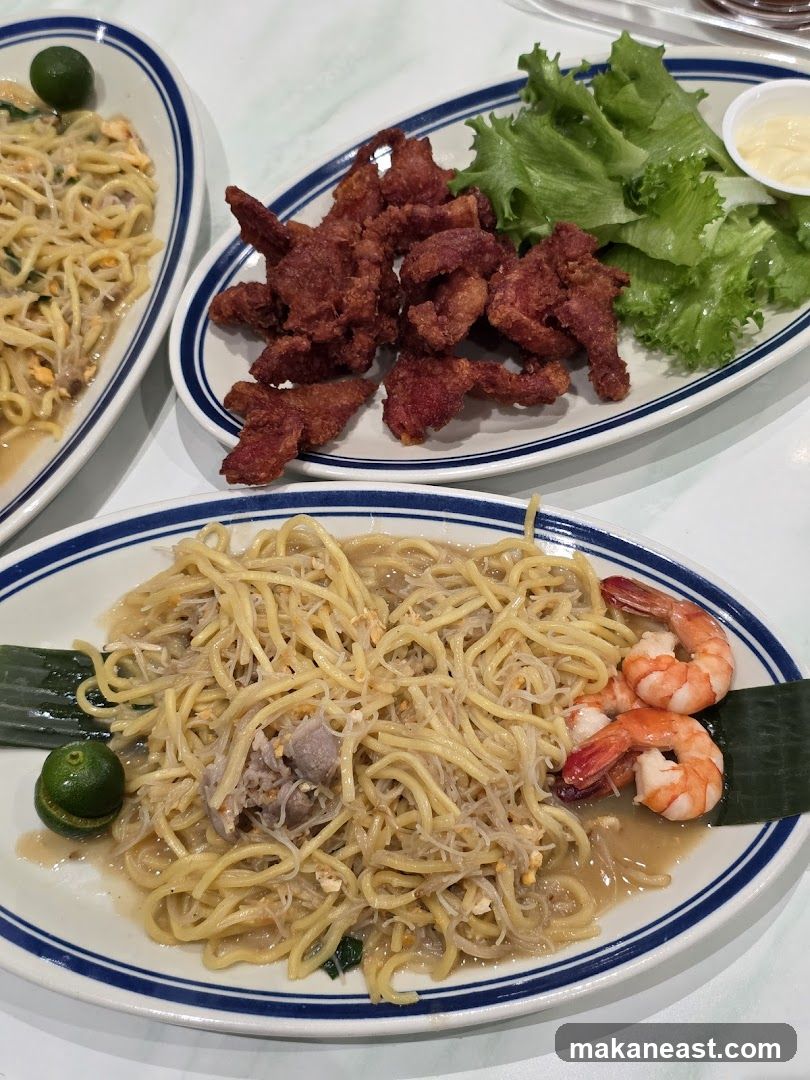 Noodles and Fried Meat