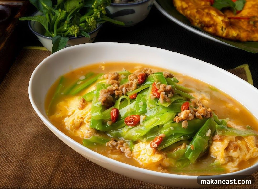 Stir-fried dish with minced meat and vegetables