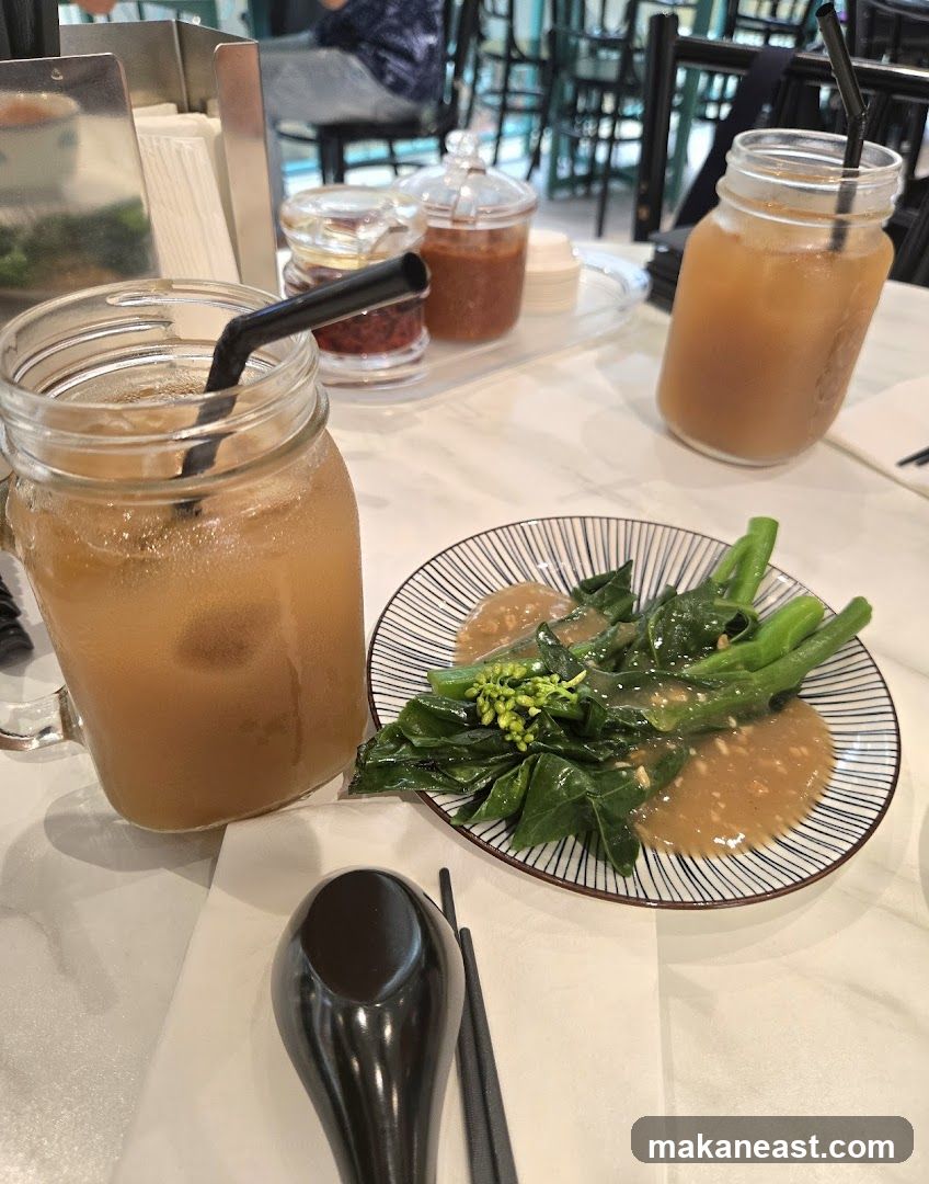 Table Setting with Food and Drinks