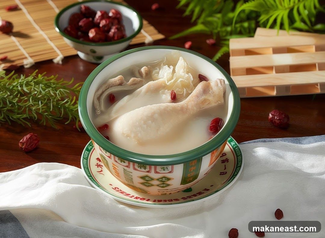Chicken Soup with Goji Berries and White Fungus