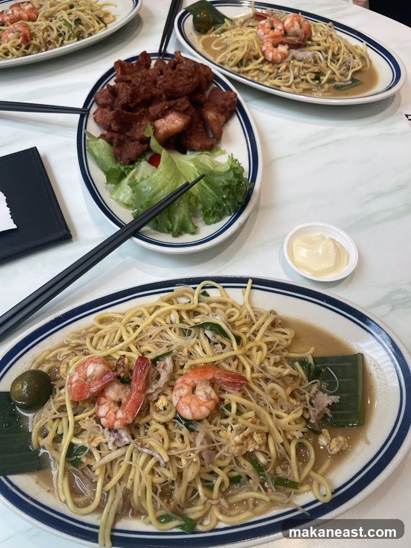 Noodles and Fried Meat