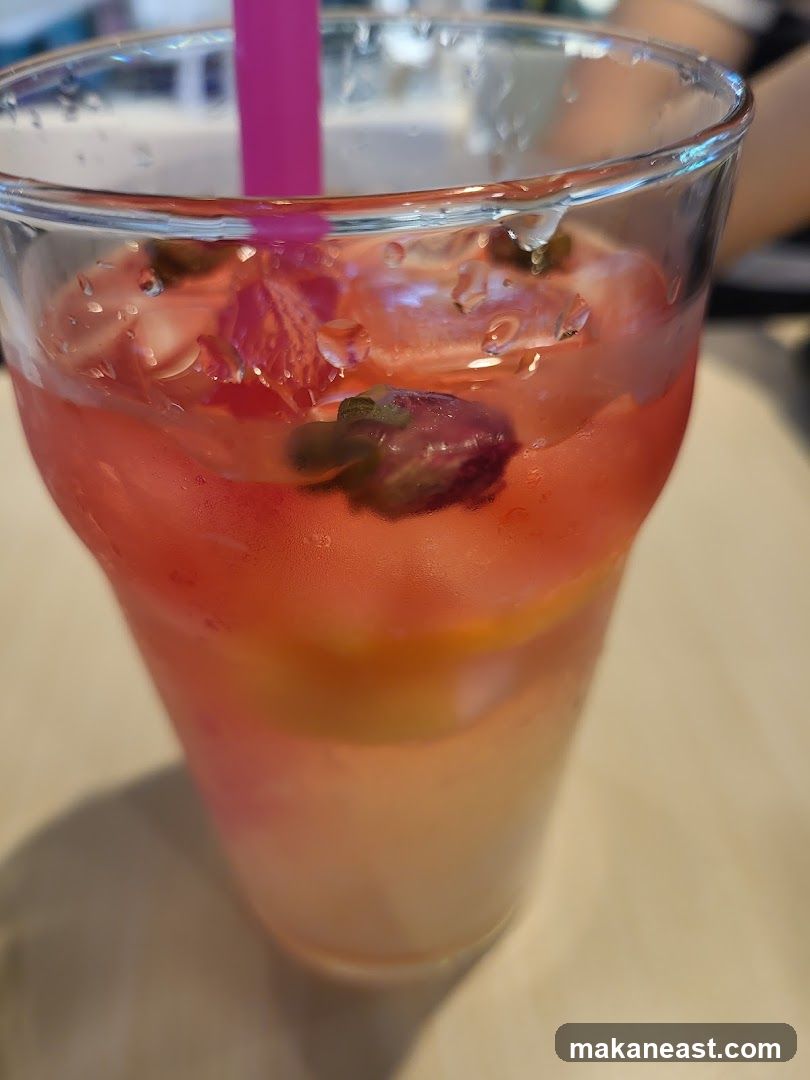 Pink Drink with Flowers