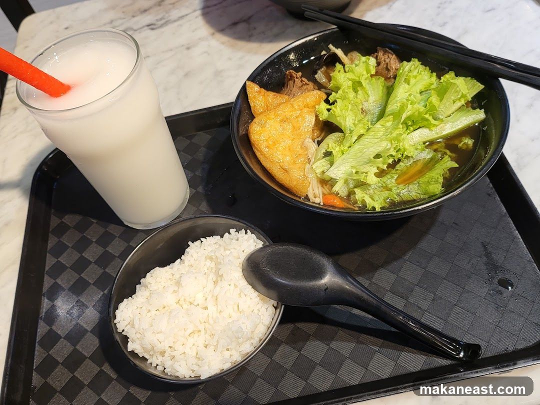 Meal with Drink and Rice