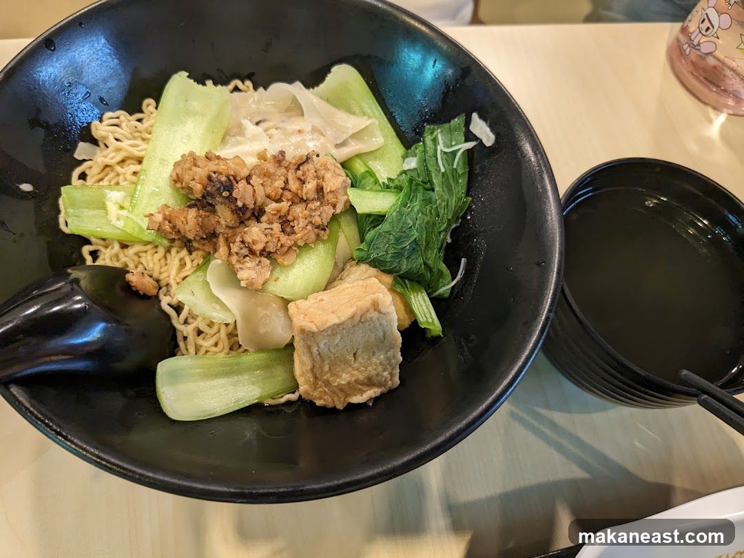 Noodle Dish with Side Soup
