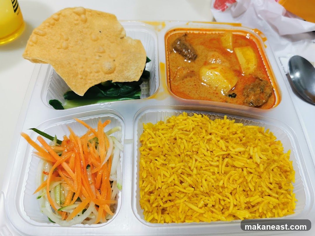 Curry with Rice and Salad