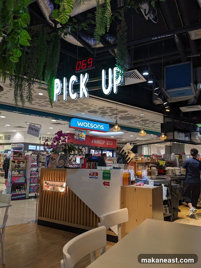 Food court pick-up counter