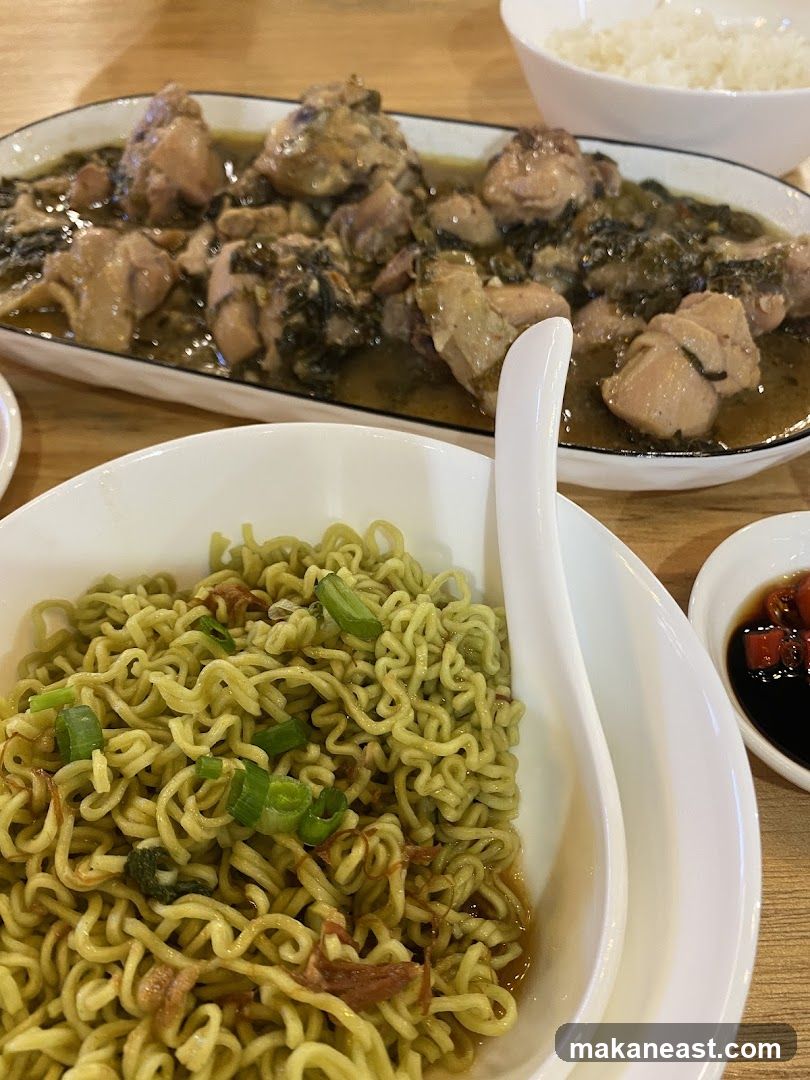 Noodles and Chicken Dish