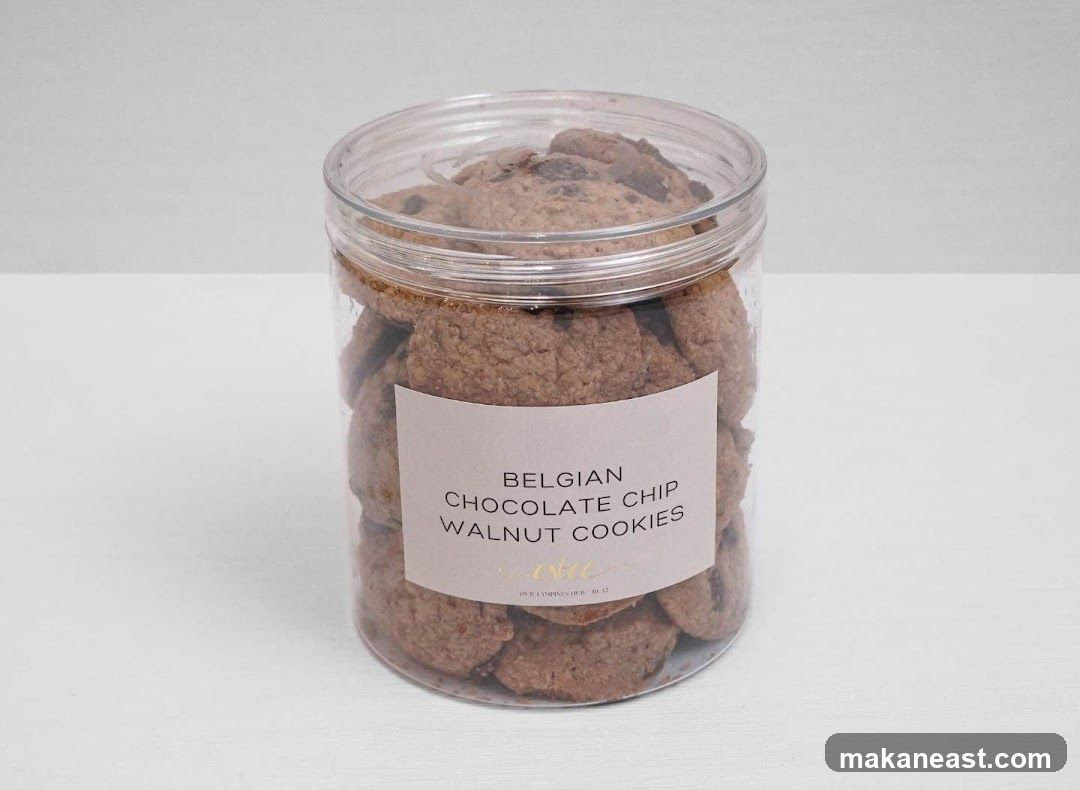 Belgian Chocolate Chip Walnut Cookies