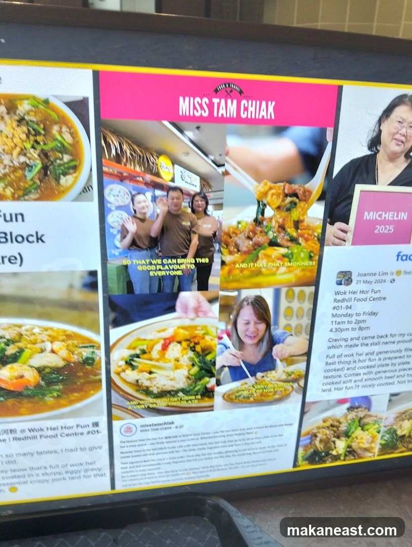 Miss Tam Chiak Food Stall Advertisement