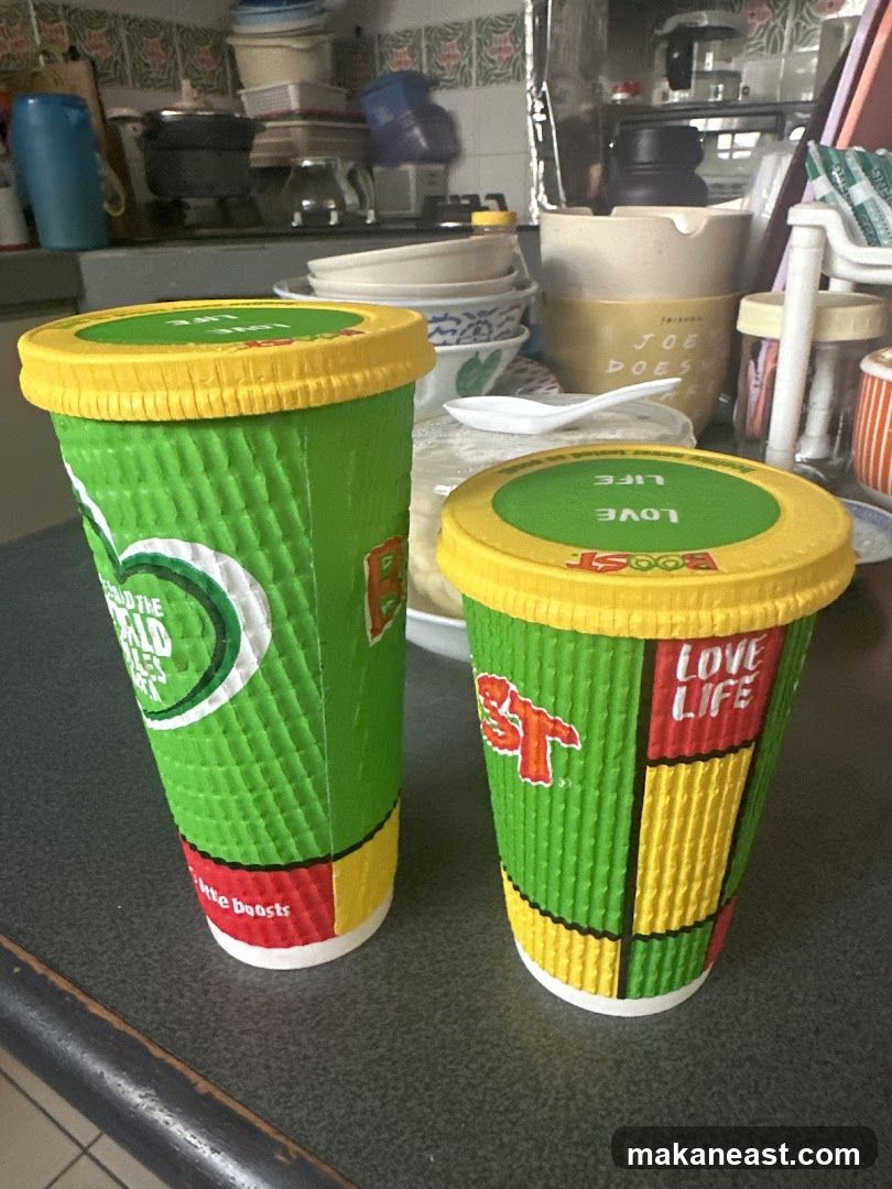 Two Boost Juice cups