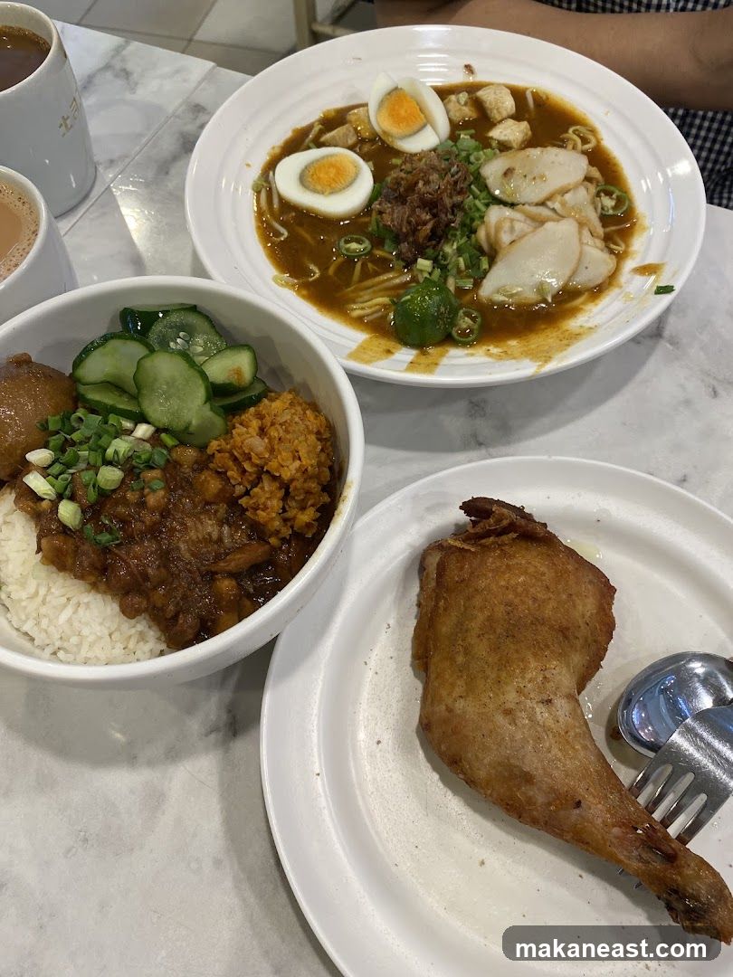 Dishes of food on a table